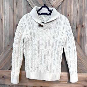 Hope & Henry boys shawl collar cable sweater - Small
